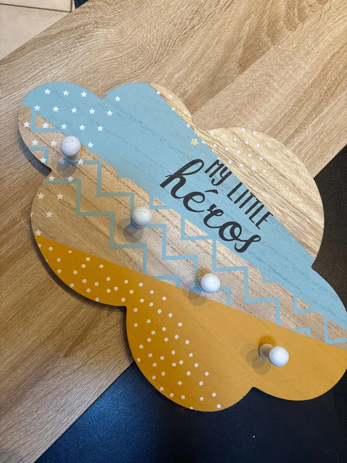 Coat rack hanger, four cloud hooks, heroes – photo 2